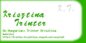 krisztina trinter business card